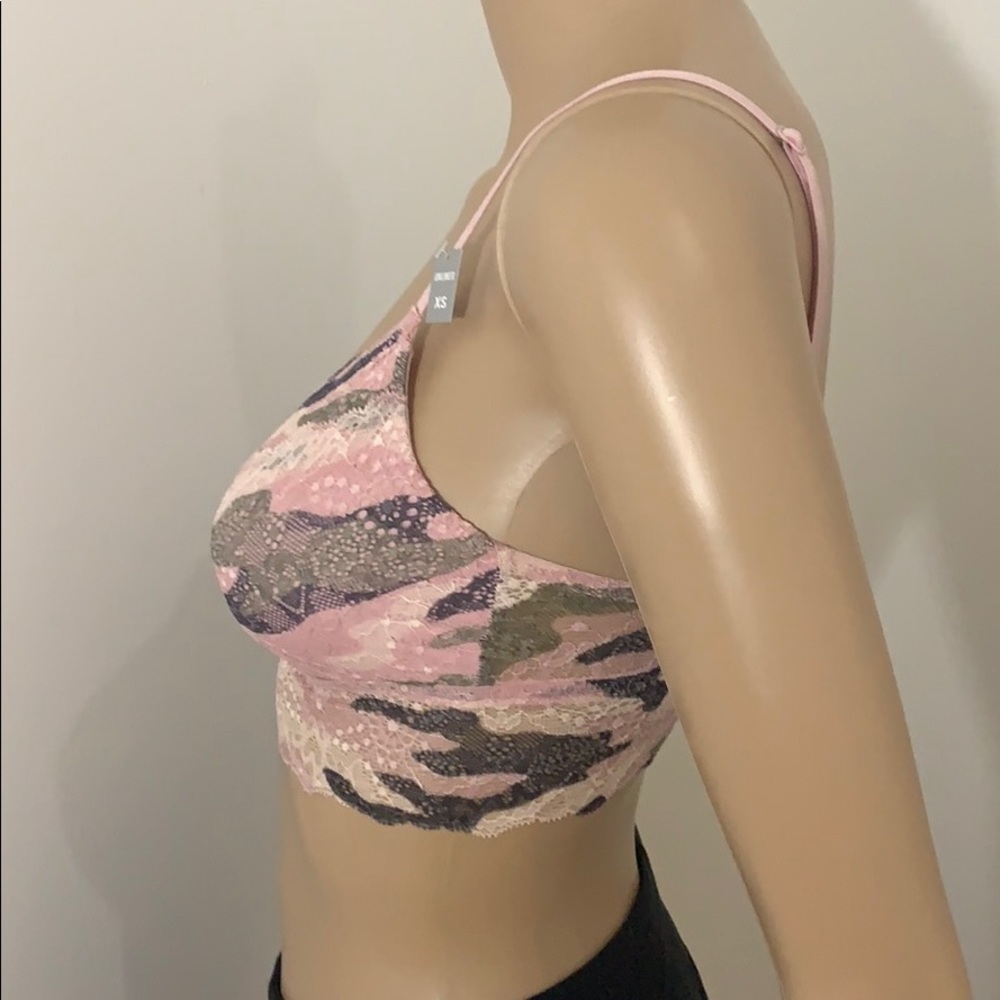 New VS Victoria’s Secret Pink Camo Print Lace Bralette - Picture 2 of 14